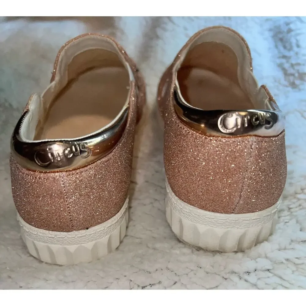 Circus by Sam Edelman rose gold glittery slip-ons - size 7M